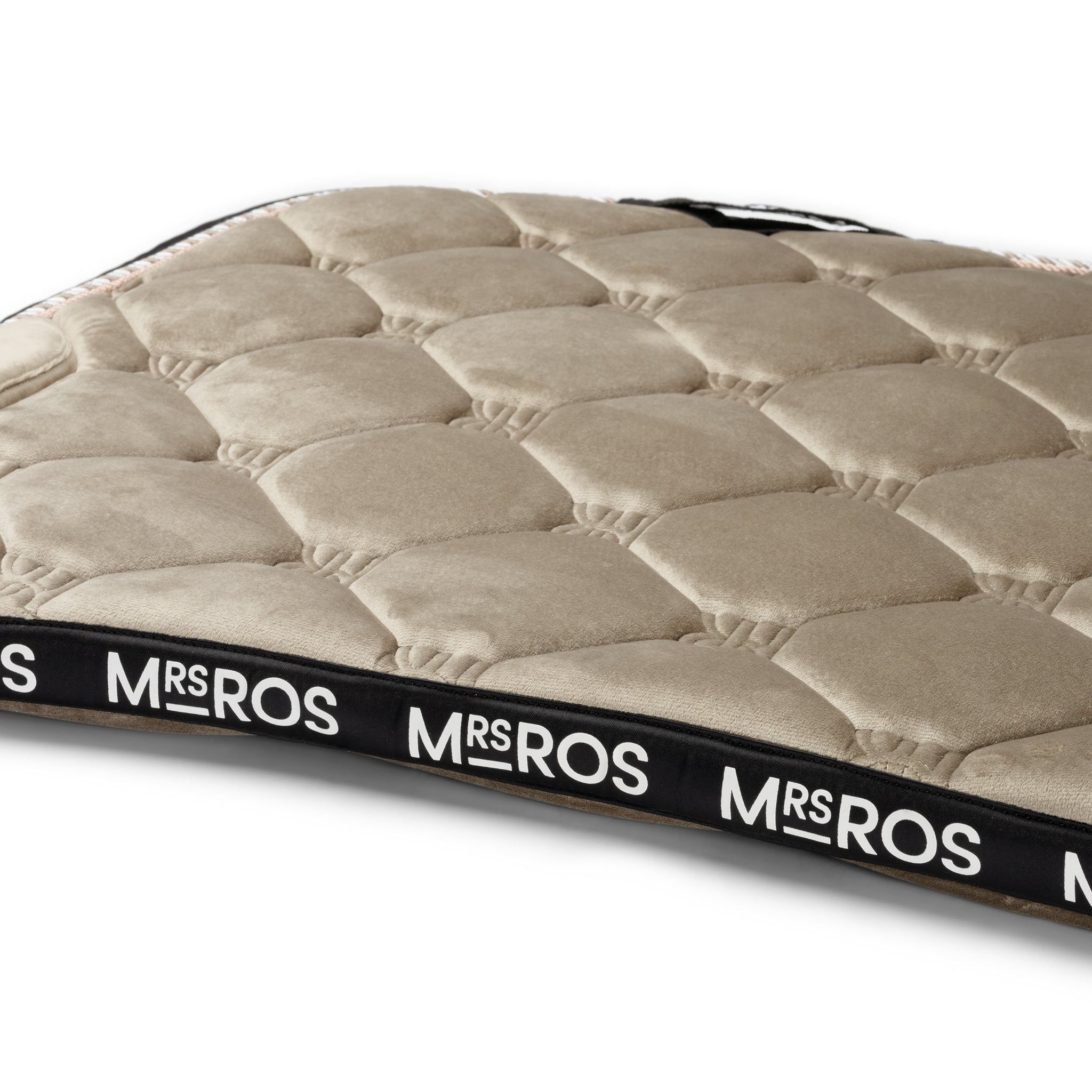 Charmer Dressage Saddle Pad by MrsRos Taupe Velvet