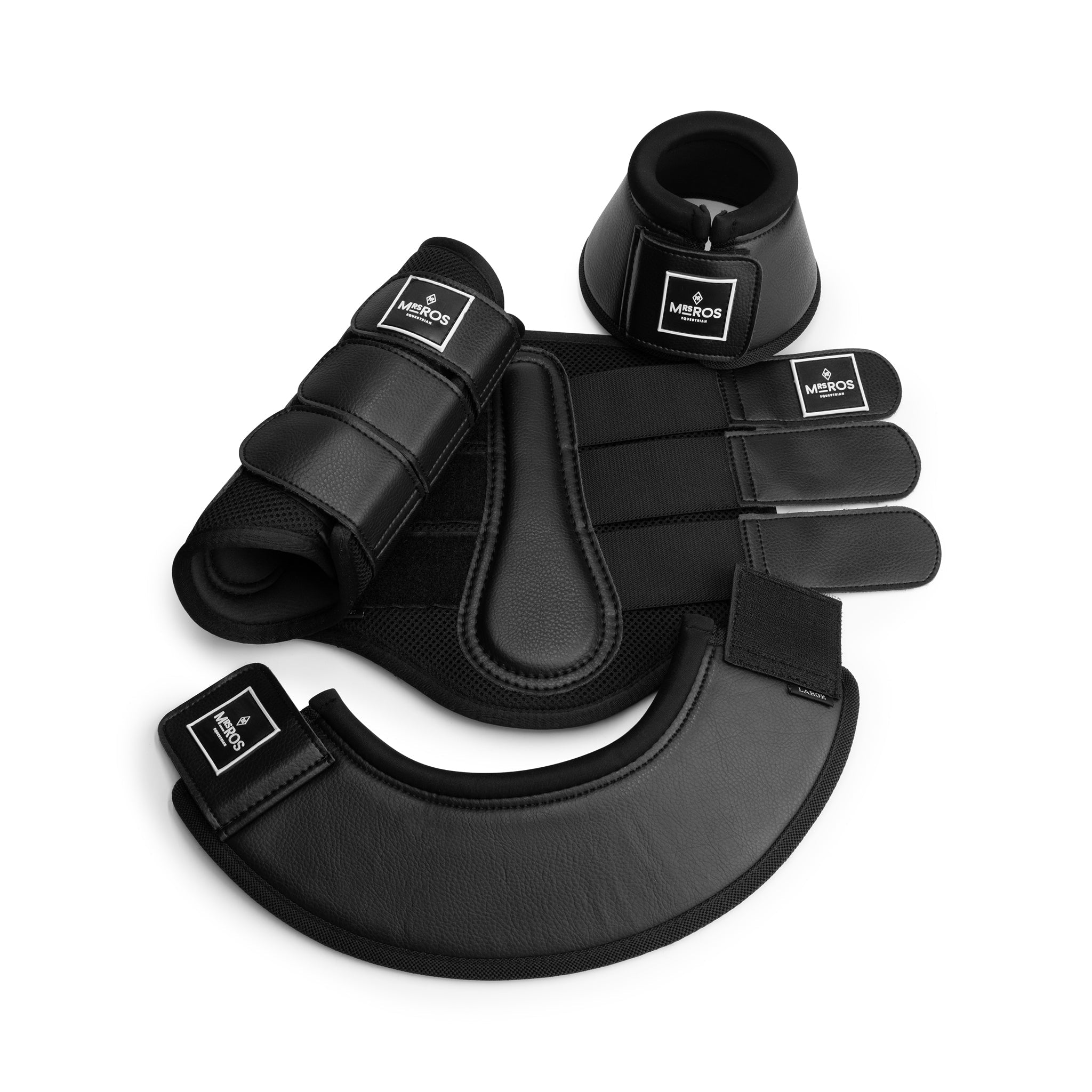 Mrs.Ros Neoprene & Mesh Splint Boots in Black