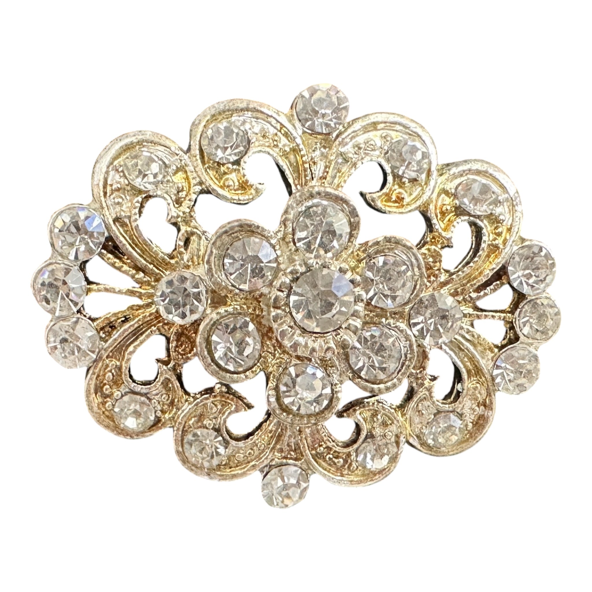 Oval crystal stock pin