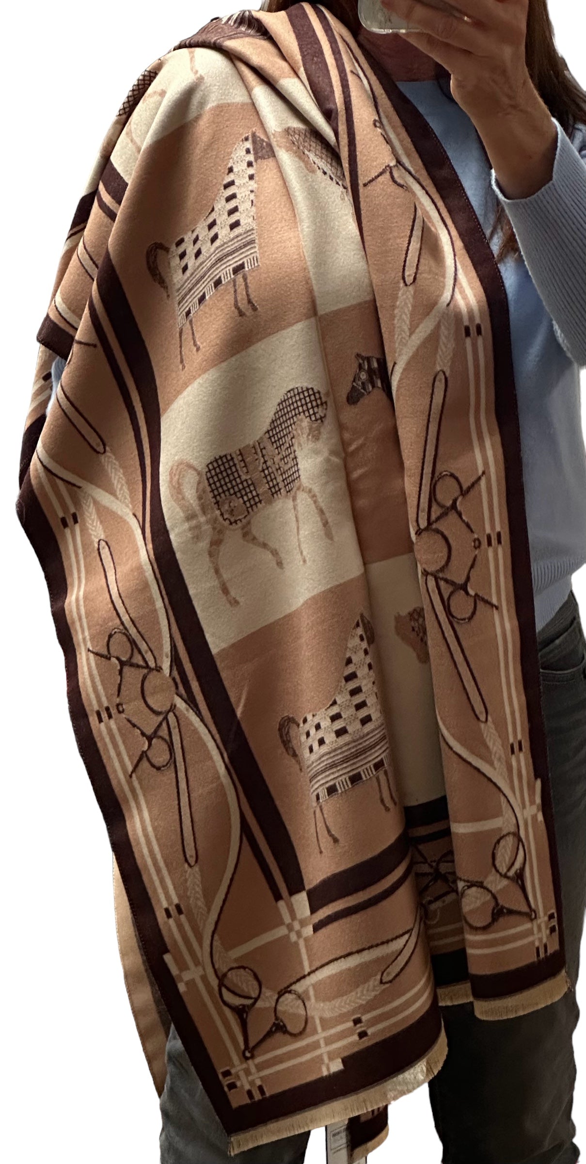 Pashmina Equestrian Shawl