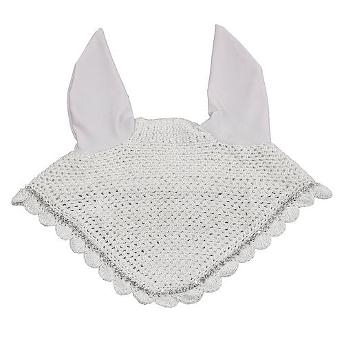 White Bling Ear Net Pony Size
