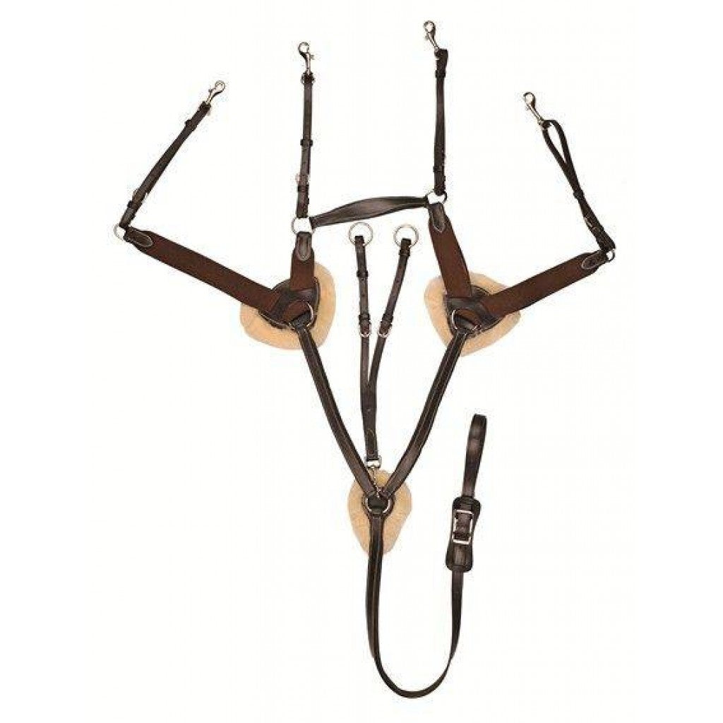 HKM Breastplate/martingale with Lambswool