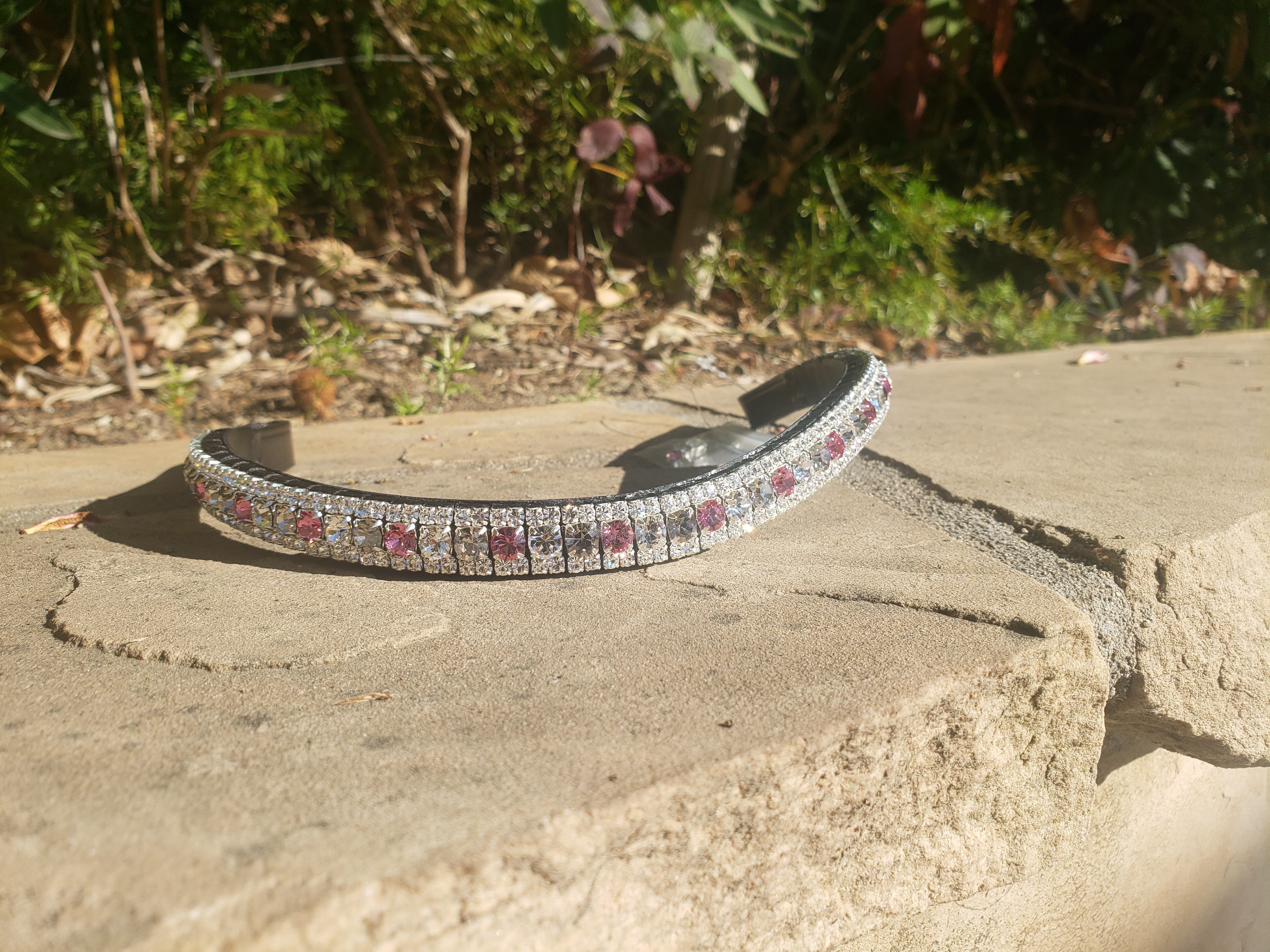 Rose, Velvet and Clear browband Cob and Full Size Equiture