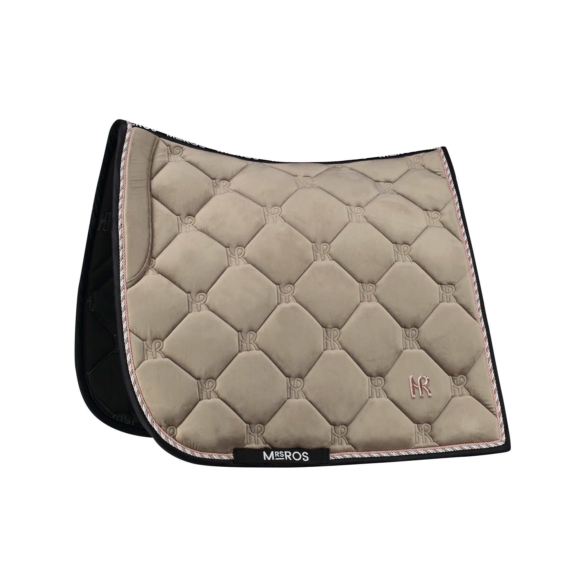 Charmer Dressage Saddle Pad by MrsRos Taupe Velvet