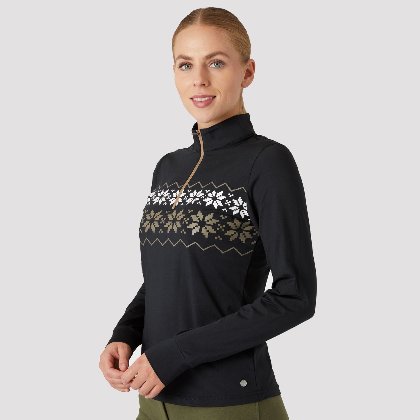 Horze Emily Training Shirt with Snowflake Print