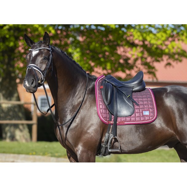 SD-Design Hollywood Glamorous Cob Saddle Pad in Raspberry Shimmer