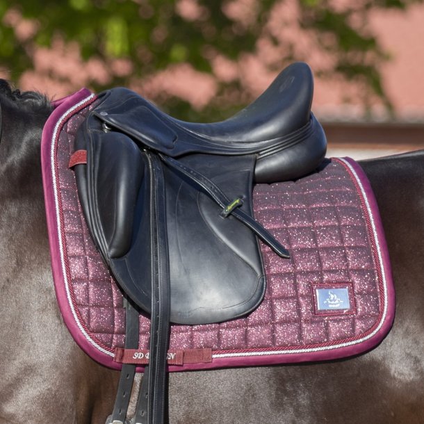 SD-Design Hollywood Glamorous Cob Saddle Pad in Raspberry Shimmer