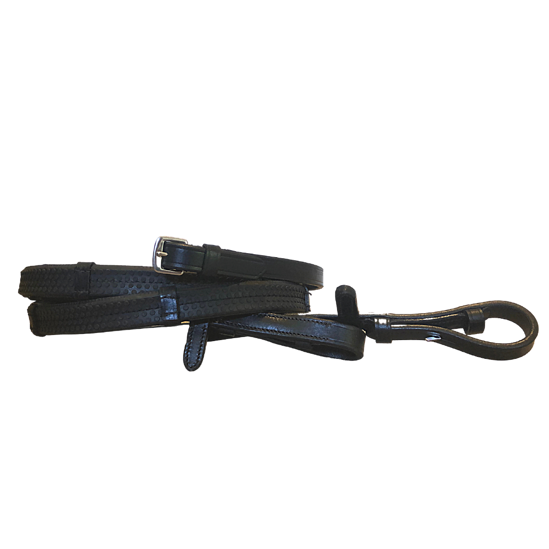 Leather and Rubber grip reins by Lumiere