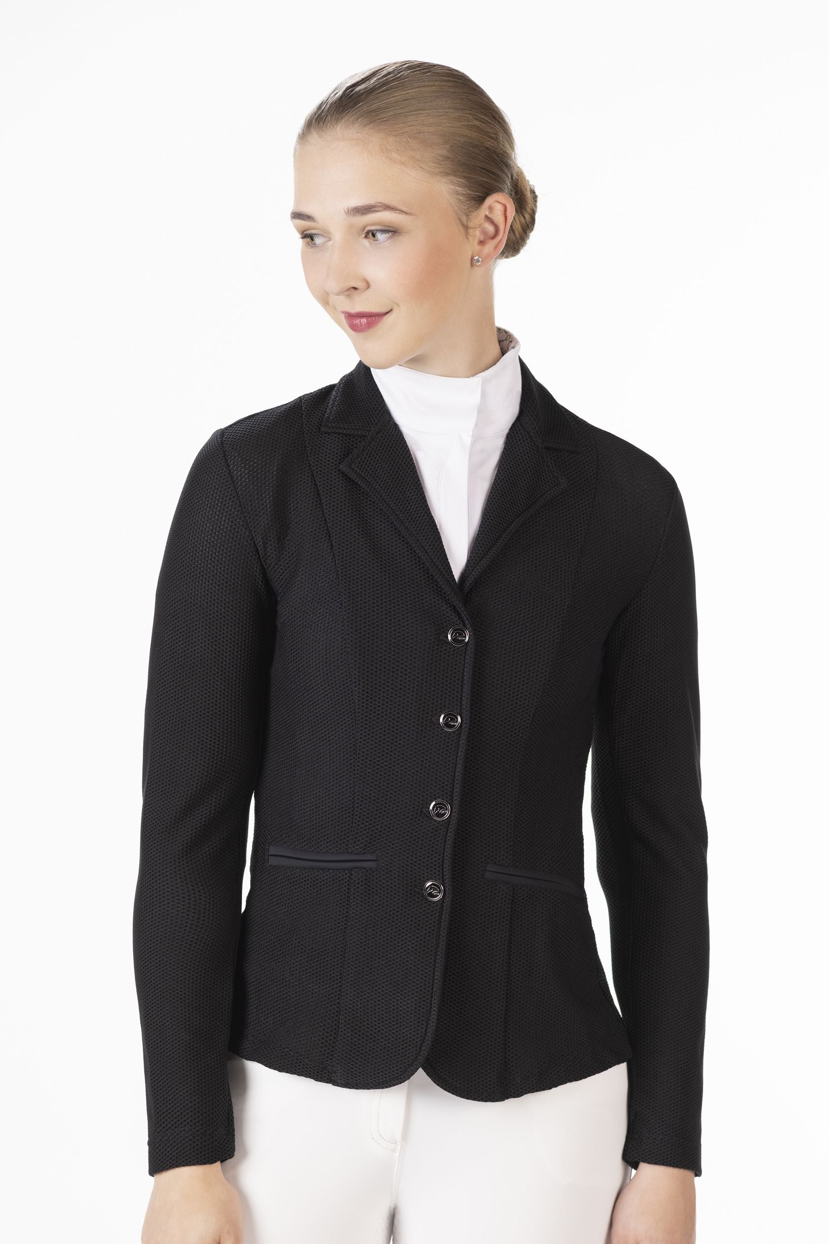 Harry Hall Women's Equestrian Show Jacket – Lightweight Stretch, Crystal Details, Zip Pockets For Horse Riding Competitions