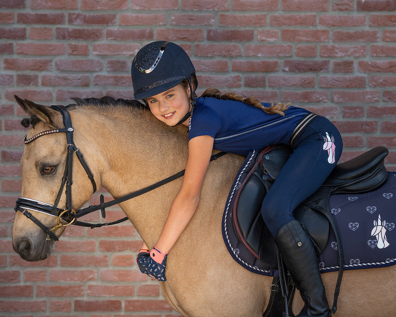QHP Sanna AP Pony Saddle Pad in Navy