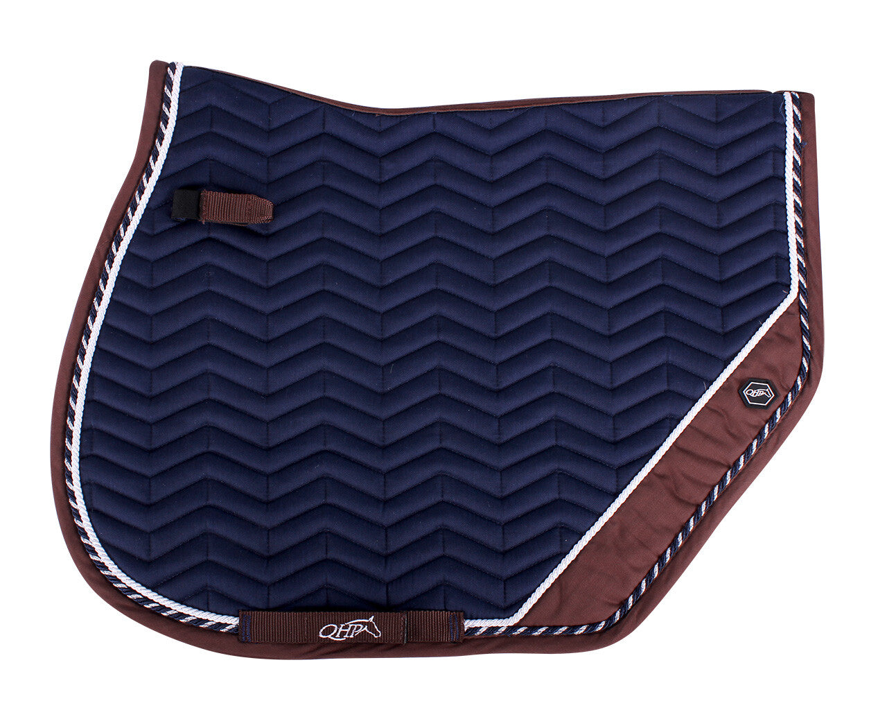 QHP All-Purpose Shiva Pony Saddle Pad Brown/navy