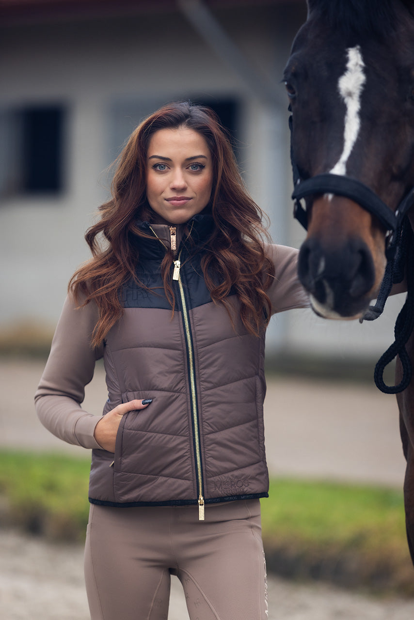 MRS Ros Bodywarmer Black Taupe-Autumn Crush