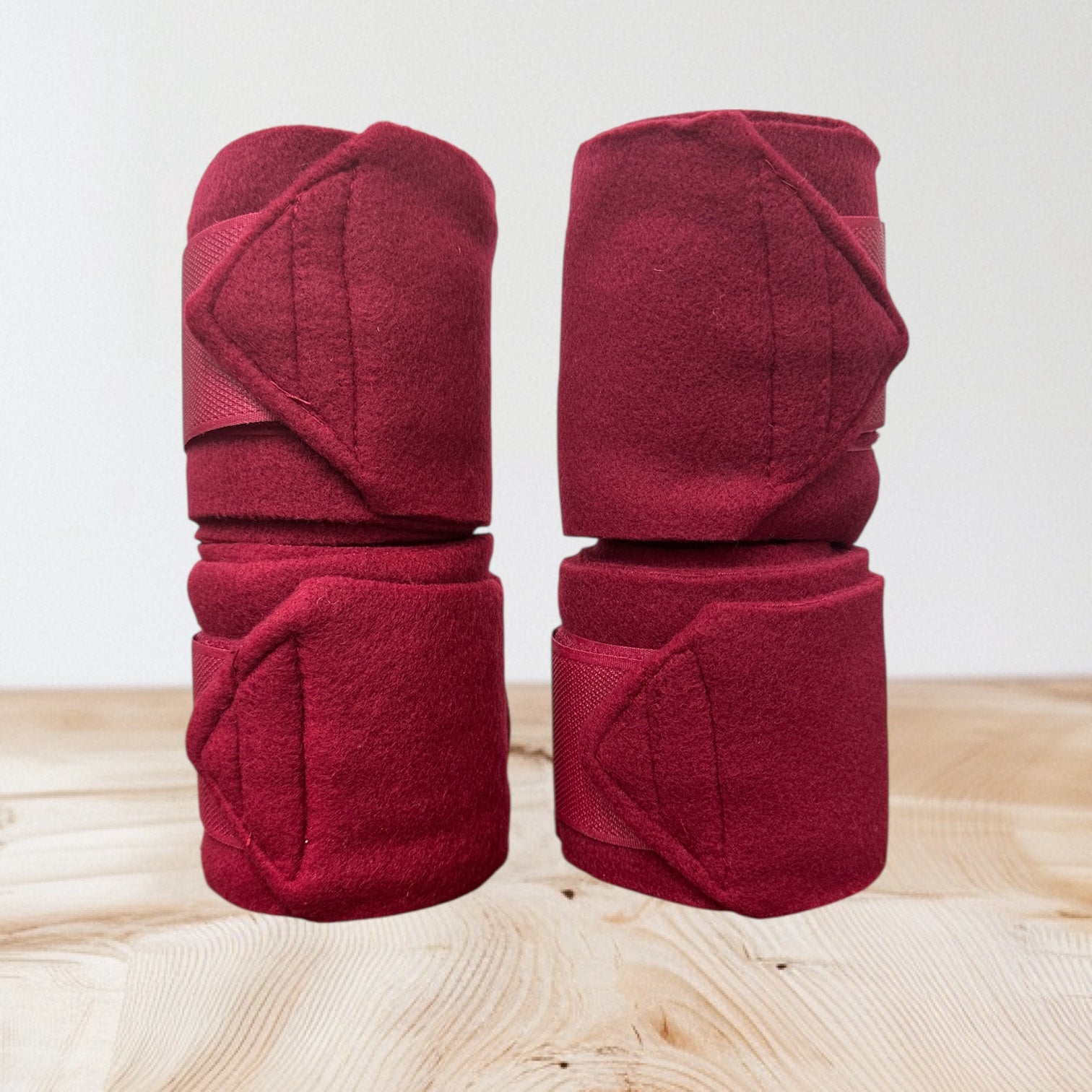 Burgundy Fleece Pony Polos