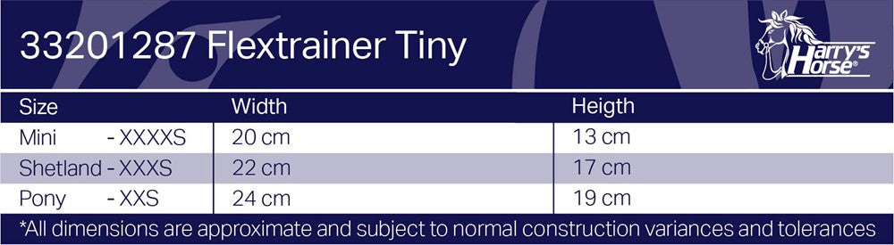 flextrainer tiny size chart 