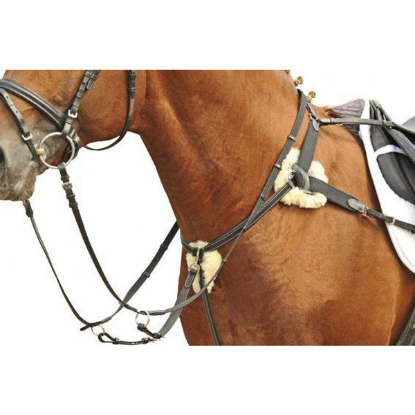 Breastplate and martingale HKM Cob and pony size