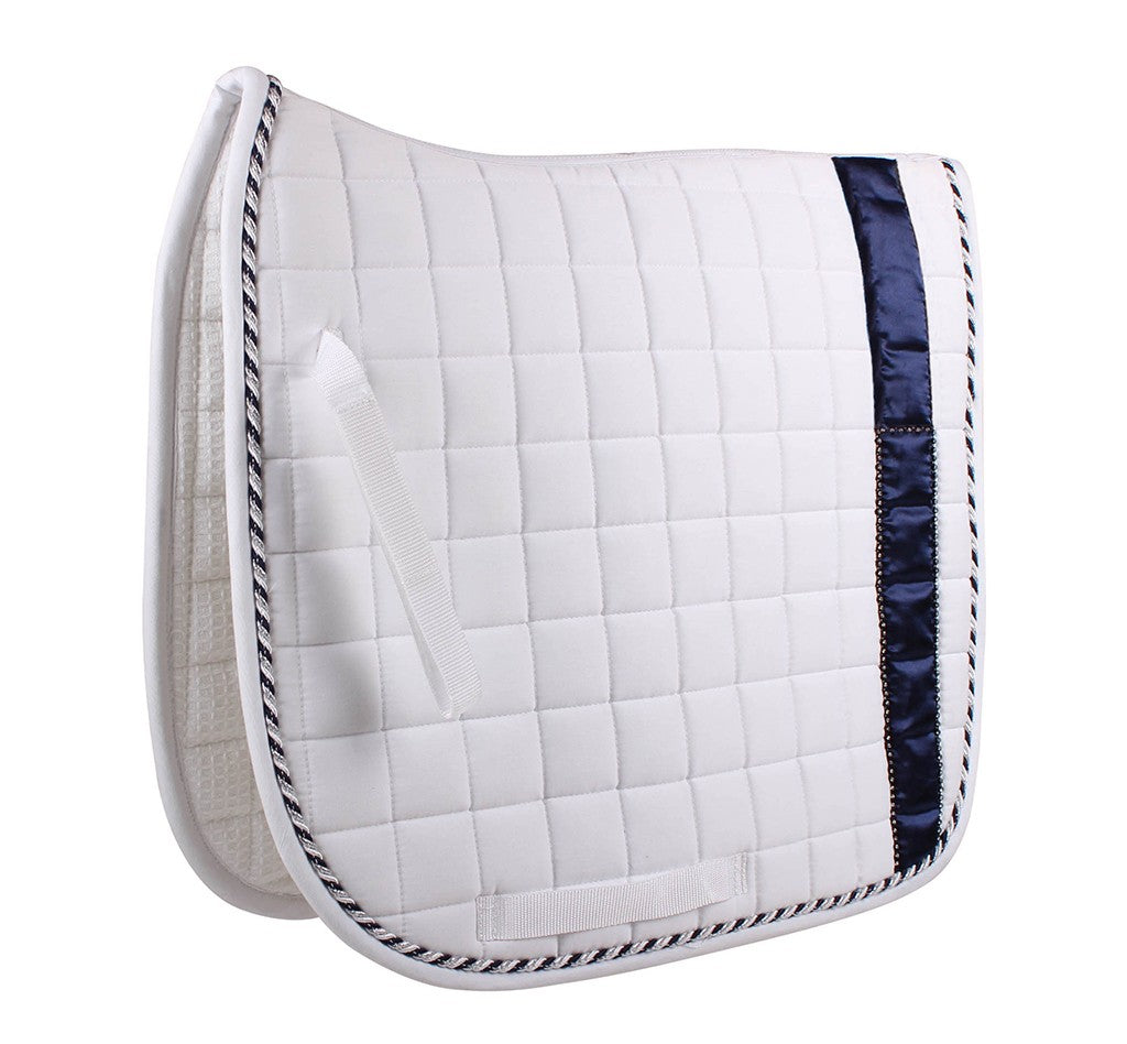 Saddle Pad Chique White/Navy QHP