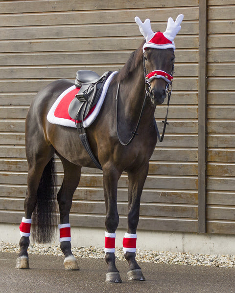 Christmas Saddle Pad full size by QHP