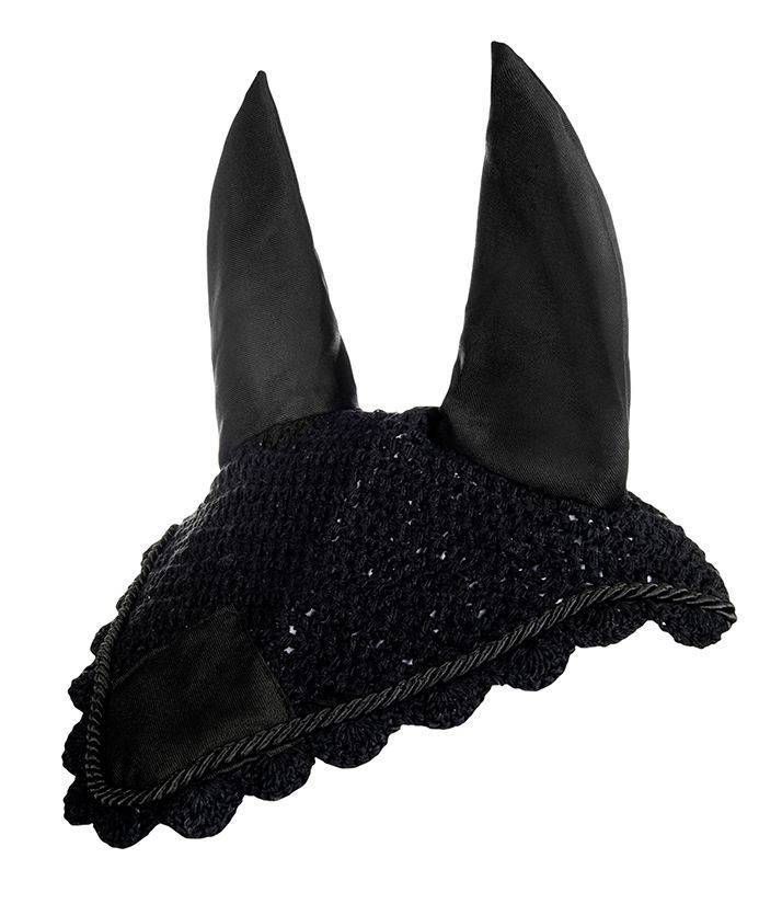 Ear Bonnet Black Cob and Pony Size