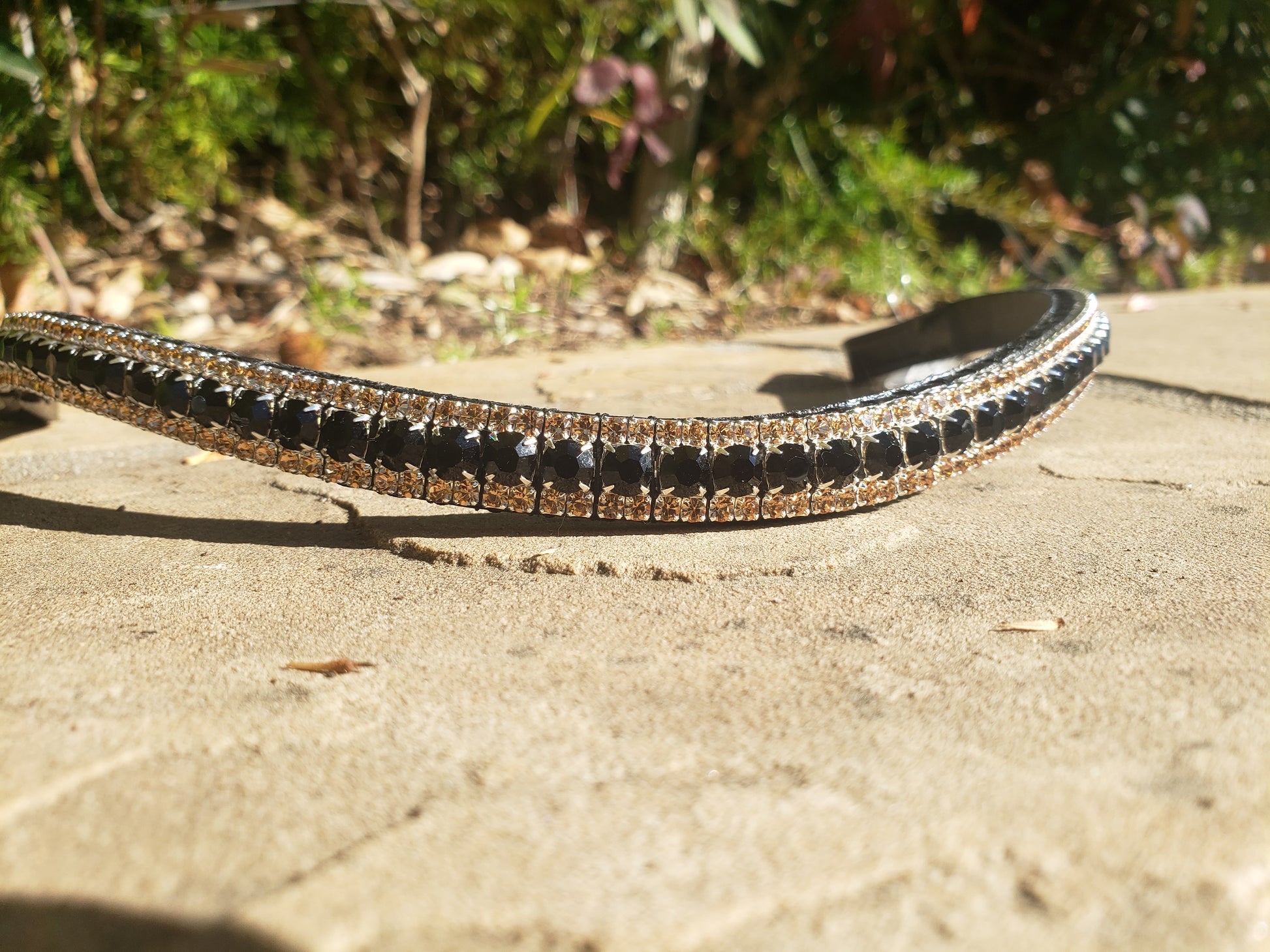 Jet and Honey Cob and Full Size Equiture Browband