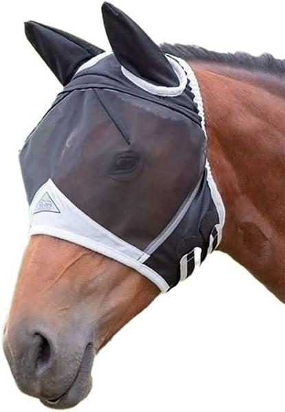 Shires Fine Mesh fly mask with ears